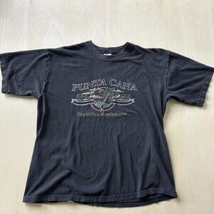 Punta Cana Shirt Mens XL Black Arenas Dominican Republic Beach Souvenir Tee